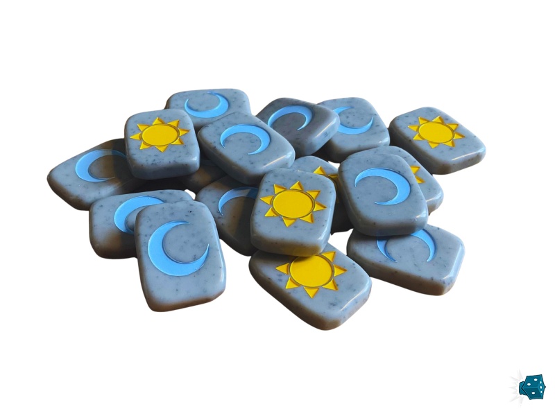 Le plaisir de la manipulation des runes est assez proche de celle des jetons de poker !