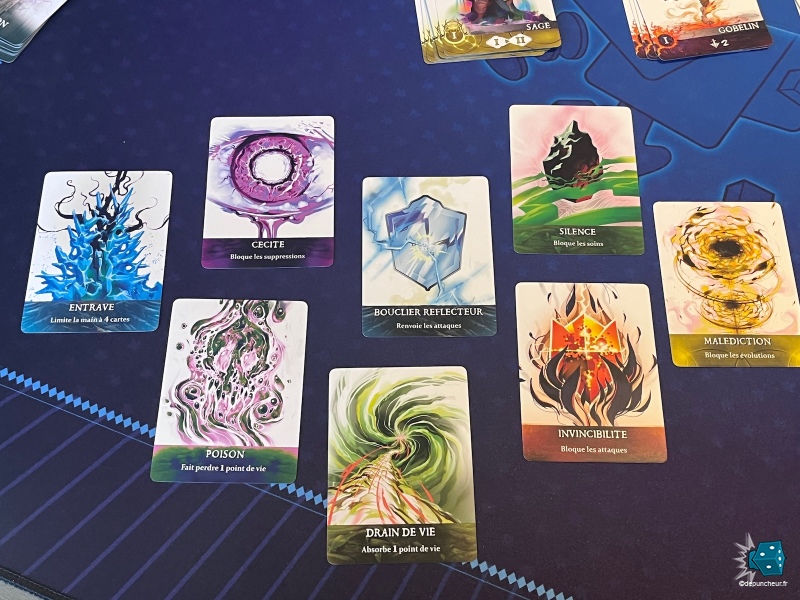 La variante avec l'ajout des cartes Effet