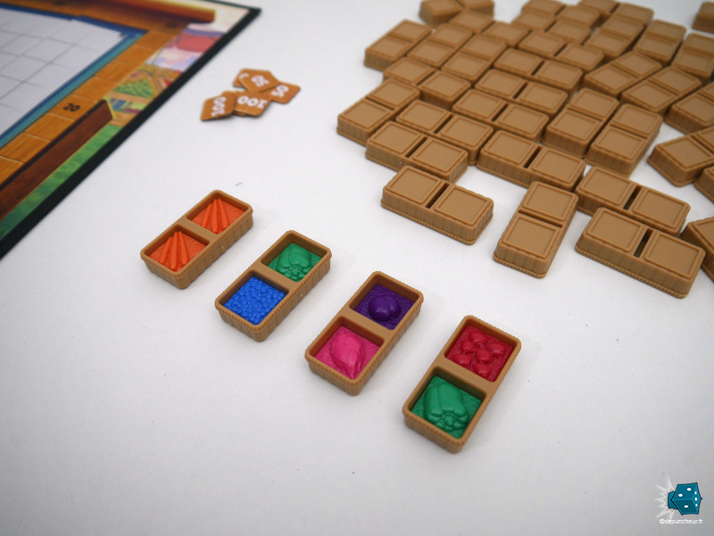 La zone centrale des caisses, avec possibilité d'en prendre une visible ou non.