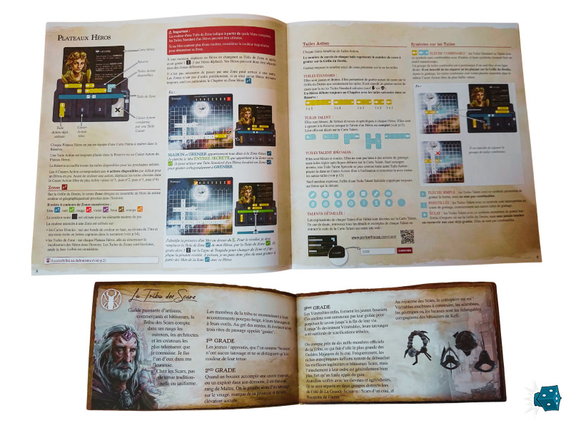 En plus du livret de règles bien ficellé, un petit livret descriptif de l'univers. C'est beau, ça fait plaisir !