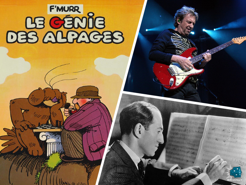 Le tome 1 de la BD Le Génie des Alpages, Andy Summer (ex guitariste du groupe The Police entre autres) et le compositeur George Gershwin !