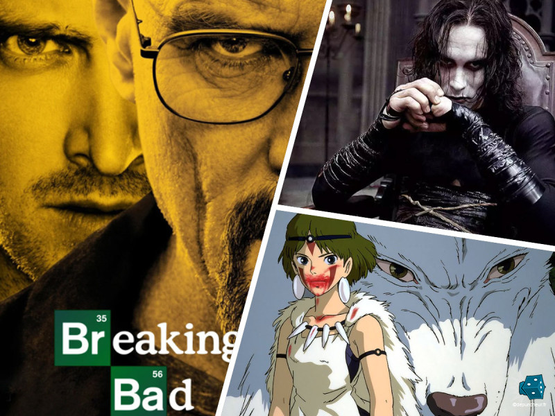 Le duo mythique de Breaking Bad, le regretté Brandon Lee (The Crow) et Princesse Mononoke !