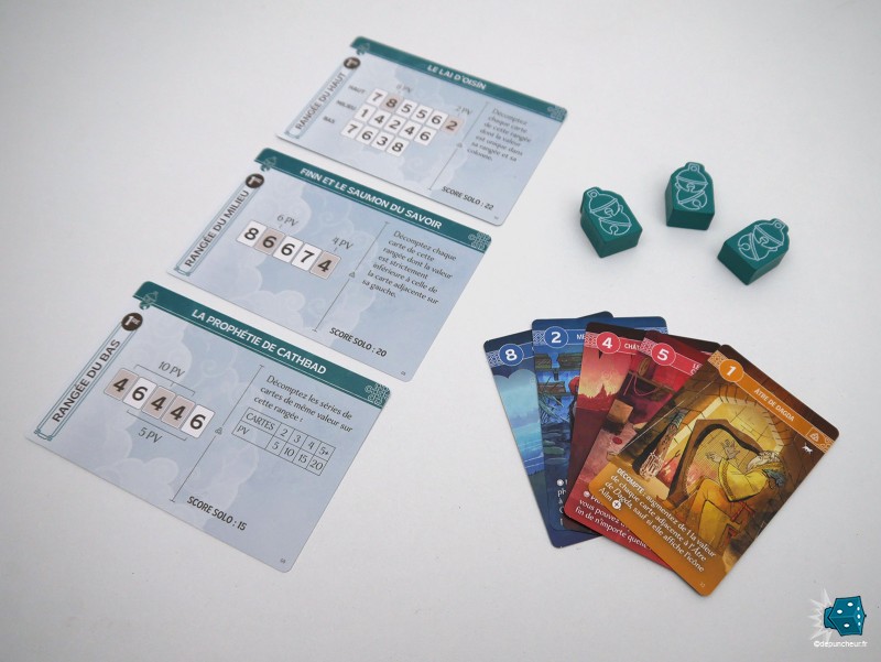 Une fois les trois cartes Geis choisies collégialement, on pioche 5 cartes Rencontre et c'est parti !